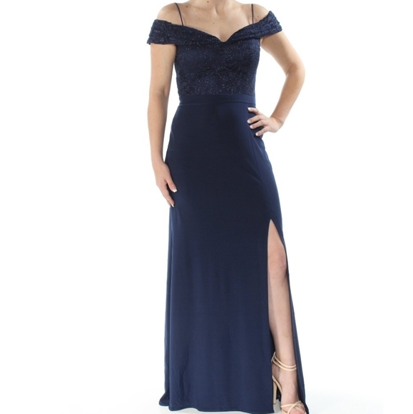 Gorgeous Night Way Sparkly On/Off The Shoulder S10 - Picture 5 of 8